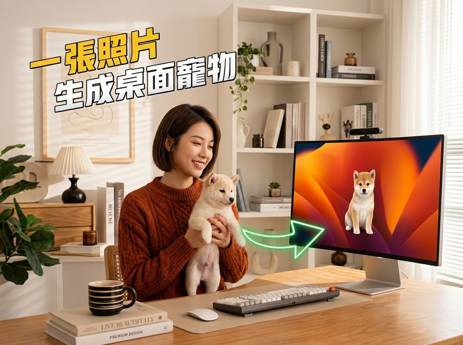 把手机里的照片变成桌面小宠物？这个AI 宠物助手：真人/宠物变桌面小宠也太好玩了吧！
