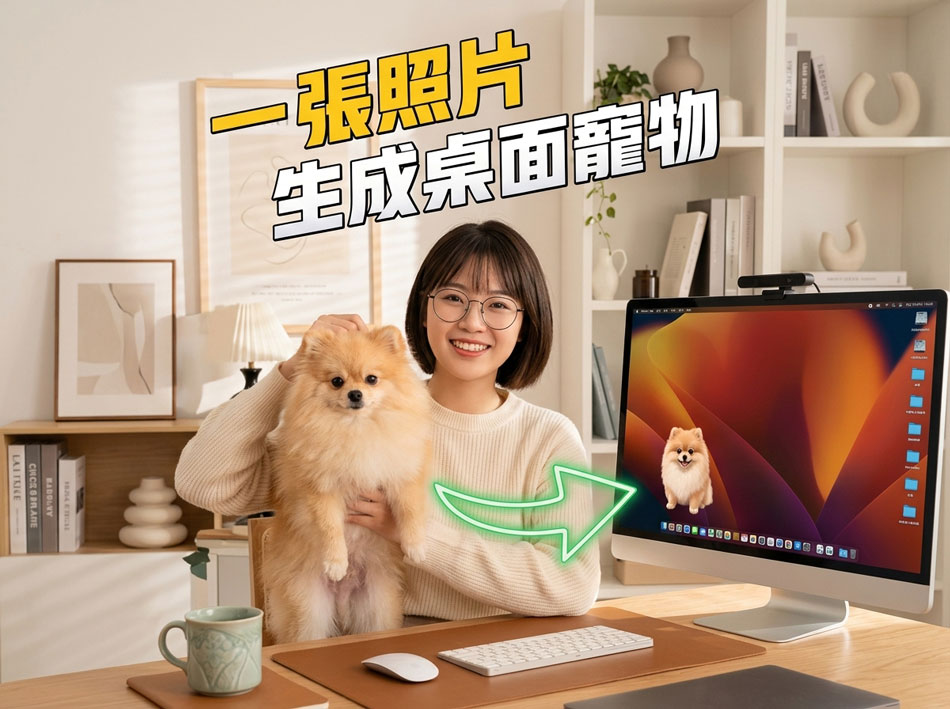 团体形象桌宠定制：专业电脑桌宠定制，照片/AI 一键生成，让你的IP形象活起来