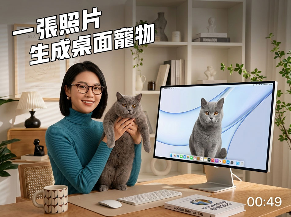绿色版桌宠：设备上养只互动小宠